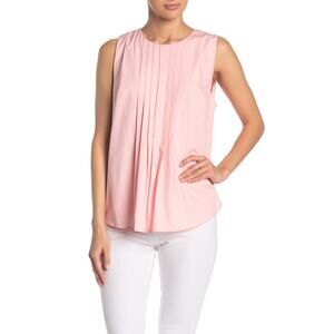 Vertigo Sleeveless Pleated Top Pink Small